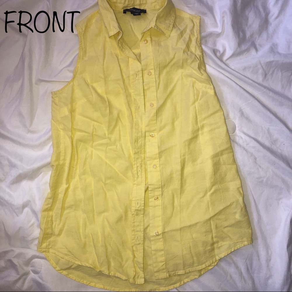 Yellow sleeveless shirt